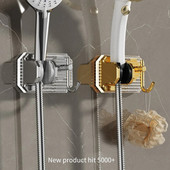 2023 m. akrilo dušo galvutės laikiklio laikikliai Reguliuojami prie sienos tvirtinami fiksuoto pagrindo plokštės laikikliai, skirti namų vonios kambario priedams