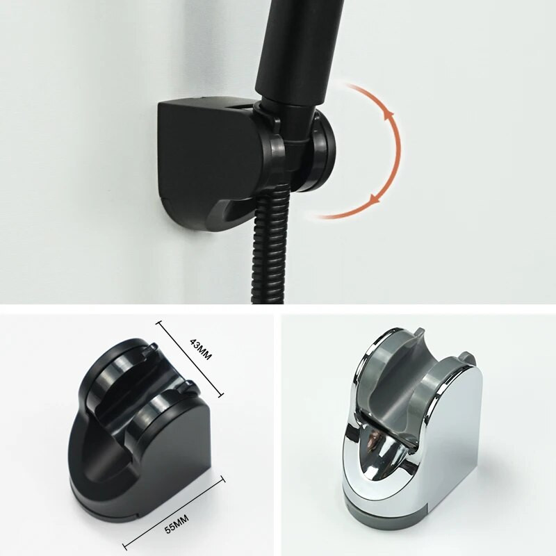 ABS držač za ručni tuš, držač, vijak, zidni krom, brušeni nikl, sivo zlato, mat crna obrada, držač ručne prskalice