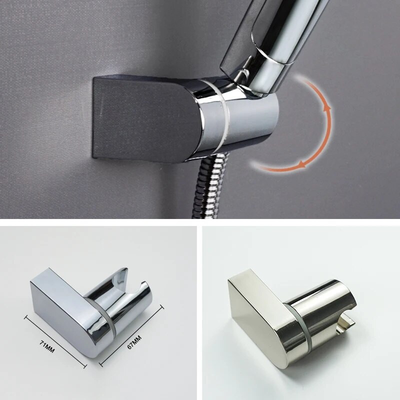 ABS držač za ručni tuš, držač, vijak, zidni krom, brušeni nikl, sivo zlato, mat crna obrada, držač ručne prskalice