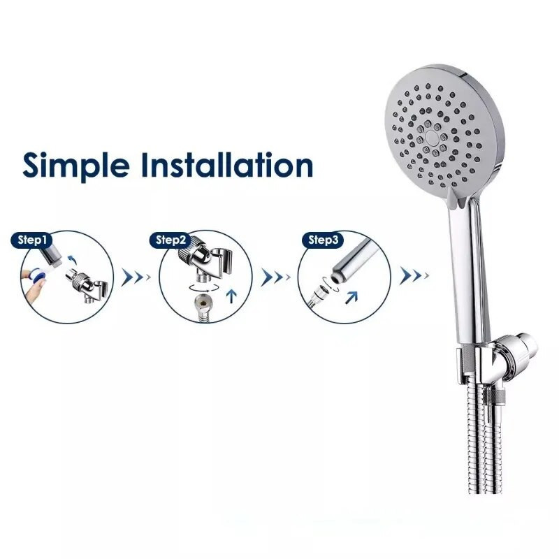 Állítható zuhanykarra szerelhető konzol G1/2″ háromutas váltószelepes zuhanyfej tartó Univerzális csaptelep fürdőszobai kiegészítők