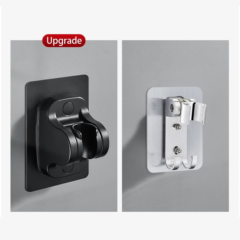 Vakumski stalak za tuširanje Zidni nosač Podesiva glava tuša Bez udaraca Crni nosač Kupaonski pribor Besplatna dostava