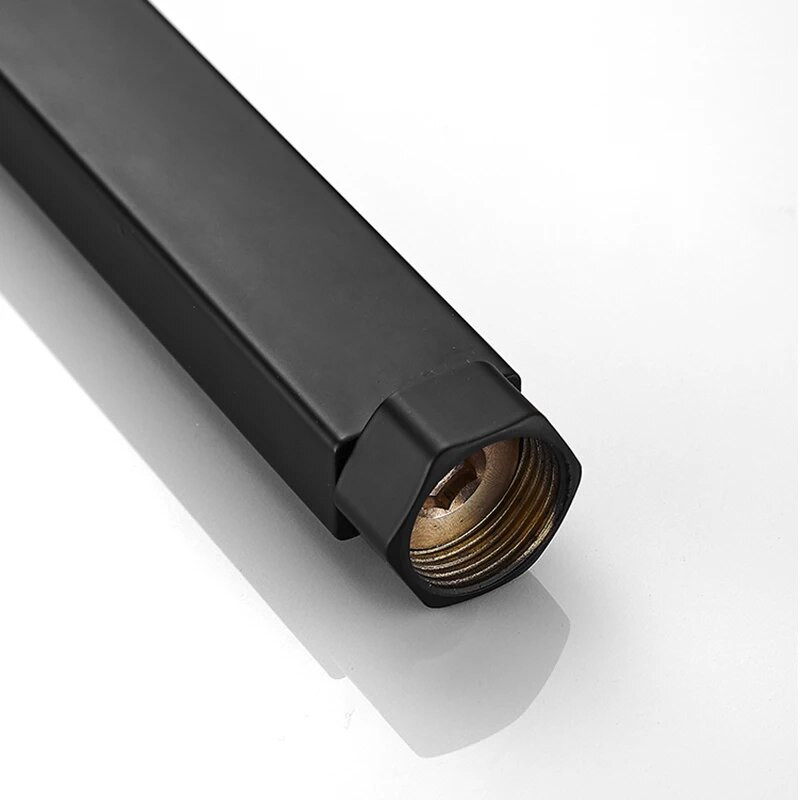 Pikendustoru dušisegisti ekstra pikendatav toru, must, kuldne universaalliidese pikendustorud, ümmargused, kandilised, duširiba, 30/40 cm