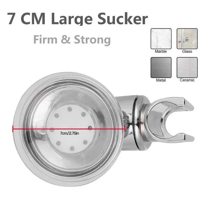 Stabil, 360°-ban forgatható, állítható kézi szívású zuhanytartó szívópohártartó lemezes zuhanysín fejtartók fürdőszobai konzol