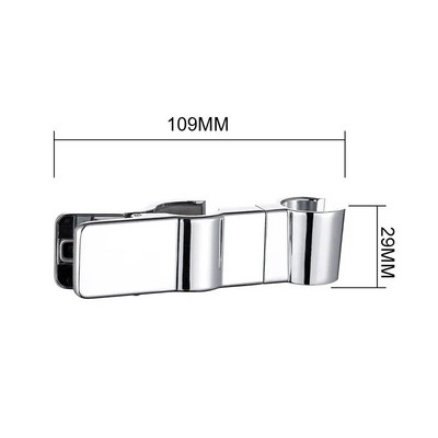 Univerzális csúszkával állítható zuhanyfej kézi zuhanytartó csere fürdőszobai fúvóka talp rögzítő bilincs tartozék