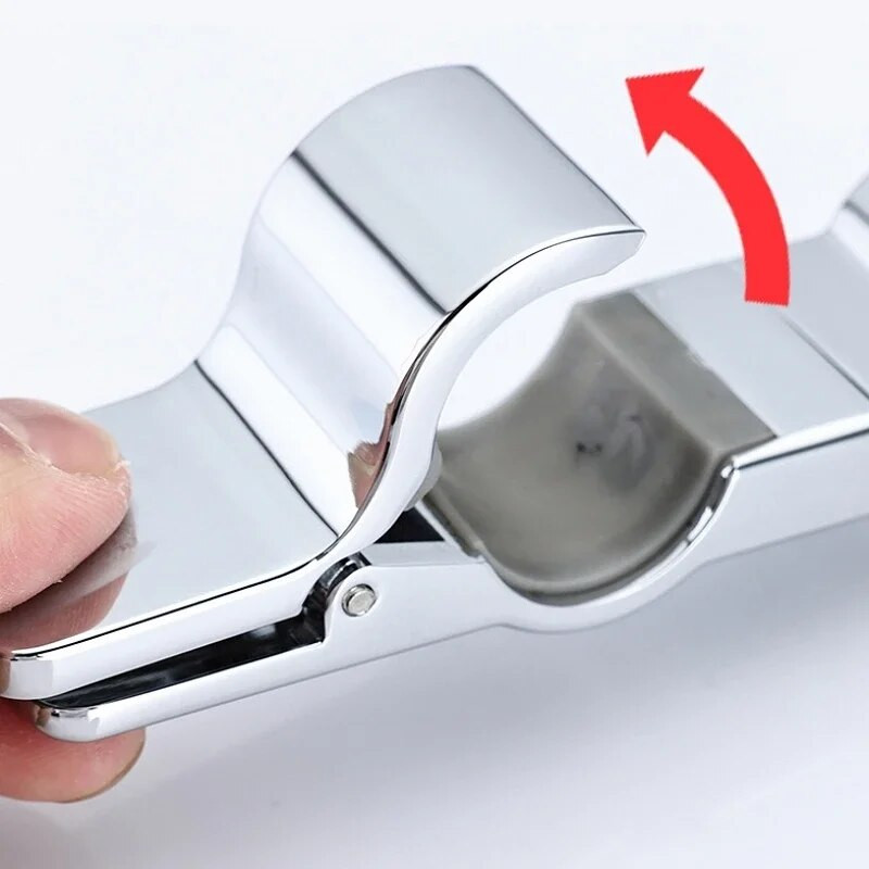 Univerzális csúszkával állítható zuhanyfej kézi zuhanytartó csere fürdőszobai fúvóka talp rögzítő bilincs tartozék