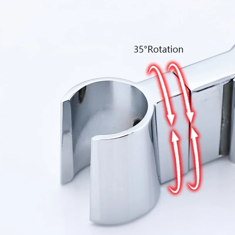 Univerzális csúszkával állítható zuhanyfej kézi zuhanytartó csere fürdőszobai fúvóka talp rögzítő bilincs tartozék