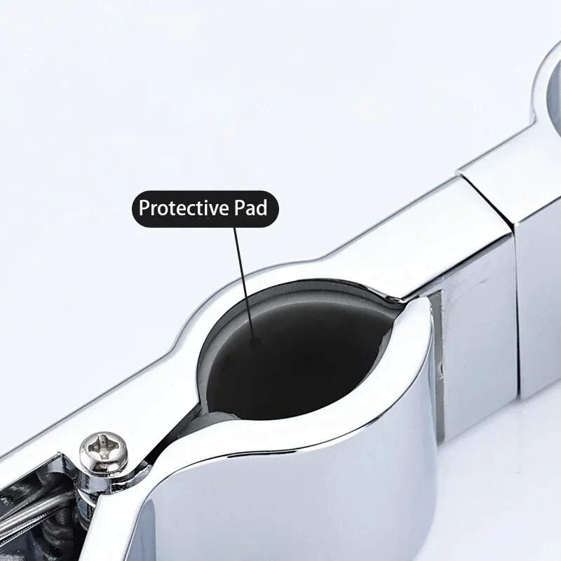 Univerzális csúszkával állítható zuhanyfej kézi zuhanytartó csere fürdőszobai fúvóka talp rögzítő bilincs tartozék