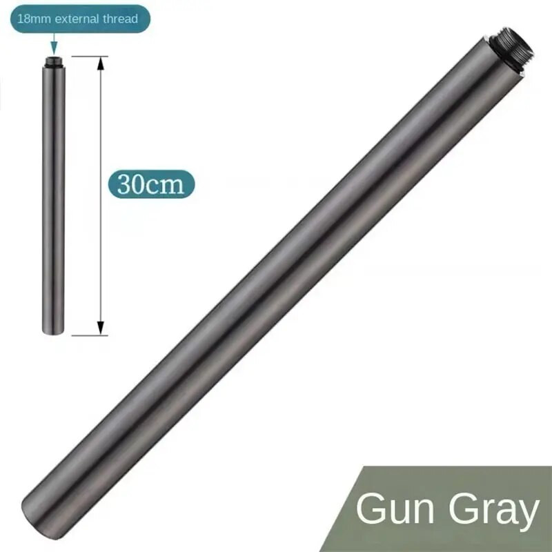 Apvalus dušo prailginimo strypas Dušo laikiklis 30 cm Dušo ilgintuvas Pilkas prailginimo vamzdelis Baltas Papildomas prailginamasis vamzdelis Vonios kambario priedai