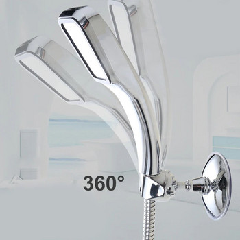 Държач за душ слушалка Вендуза Регулируема скоба за държач за душ Монтирана на стена стойка със свободно въртене на 360° Аксесоари за баня без удари