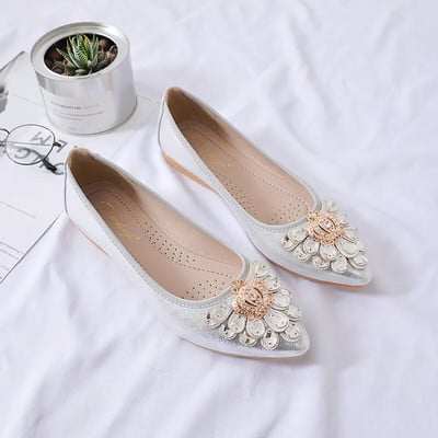 Comemore Modne ženske ravne cipele Luksuzne sandale Ljetna obuća za žene Sa vještačkim kamenčićima Meki potplat Udobne ženske crne cipele 2023.