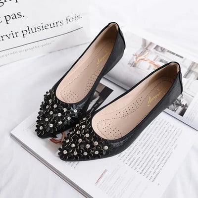 Comemore Modne ženske ravne cipele Luksuzne sandale Ljetna obuća za žene Sa vještačkim kamenčićima Meki potplat Udobne ženske crne cipele 2023.