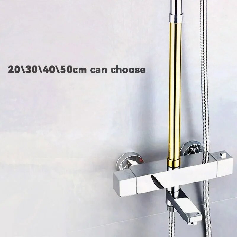 Dušo ilgintuvas Dušo laikiklis Dušo prailginimo strypo pakėlimo vamzdis Vonios kambario priedai Dušo ilgintuvas pilkai juodas