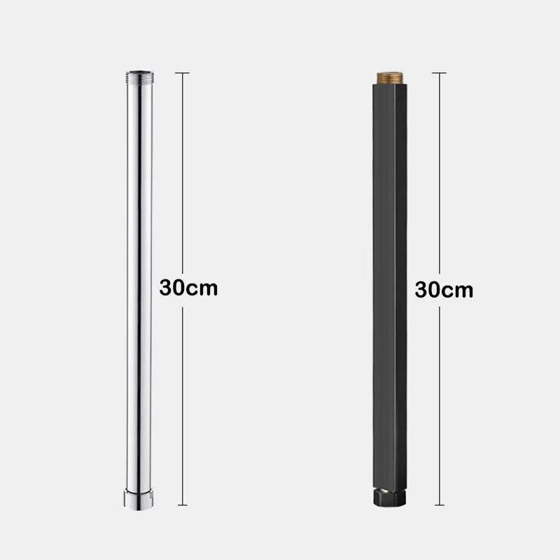 Duši pikendustoru ekstra pikendatav toruvarras 30 cm ruudukujuline vannituba dušivars roostevabast terasest ümmargune pikendage liugvarras