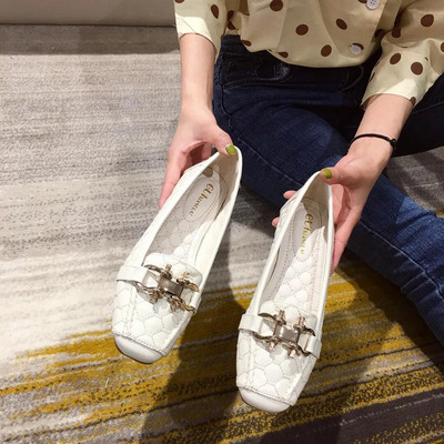 2024. Nove elegantne ženske prekrasne četvrtaste nožne cipele, ležerne mekane kožne cipele s ravnim stopalima, modne metalne kawaii cipele za bosonoge, natikače