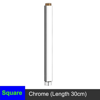 Juodas dušo prailginimo vamzdelis chromas vonios kambario prailginimas dušo rankenos kokybės nerūdijančio plieno vonios dušo juostos kvadratinis ilgintuvas