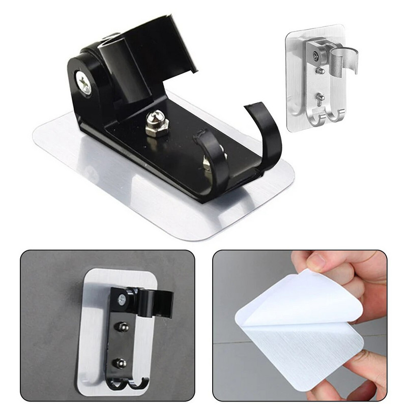 Aluminijski držač glave tuša tipa G1/2, postolje Zidni držač glave tuša, podesivi nosač stalka za kupaonski pribor