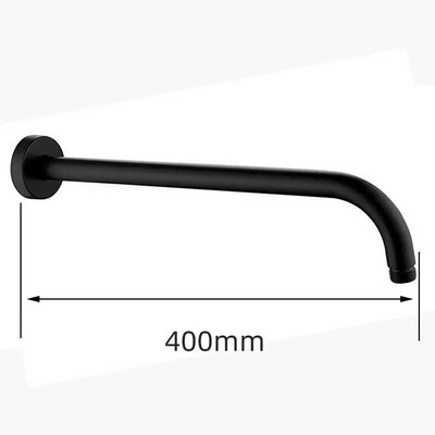 Paslėpta sieninė įmontuota dušo strypa, juodas galvanizuotas kvadratinis vamzdis, apvali strypas, 40 dušo stumdomų strypų priedų