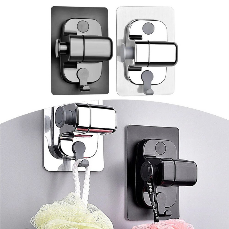 Držač tuša Podesivi nosač glave tuša s kukom Nosač za zidnu montažu za kupaonicu bez probijanja Fiksno sjedalo Hardverski dodaci