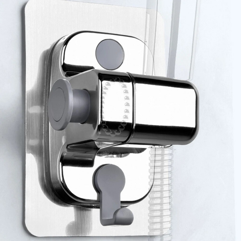 Držač tuša Podesivi nosač glave tuša s kukom Nosač za zidnu montažu za kupaonicu bez probijanja Fiksno sjedalo Hardverski dodaci