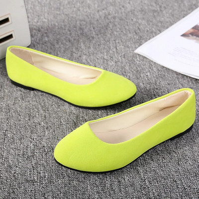 Modne plitke ravne cipele s okruglim prstima Jednobojne cipele za šetnju na otvorenom, putovanja Lagane prozračne cipele za slobodno vrijeme