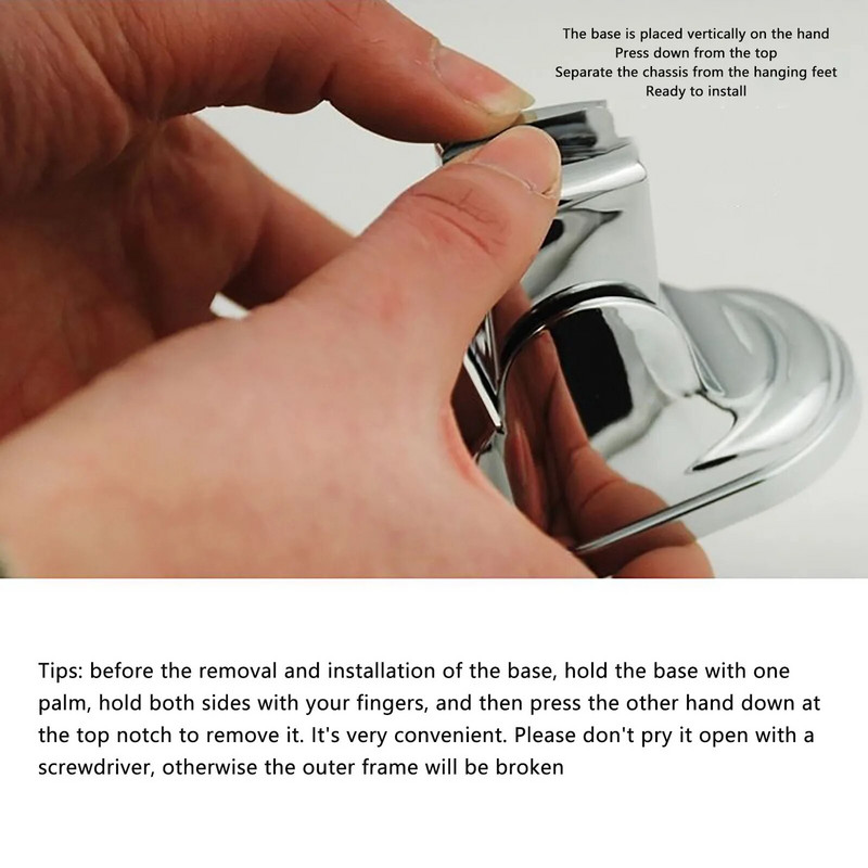 Reguleeritav dušipea hoidik, seinale kinnitatav dušipea hoidik Dušipea hoidik, seinale paigaldatav dušipea hoidik Fikseeritud kroom