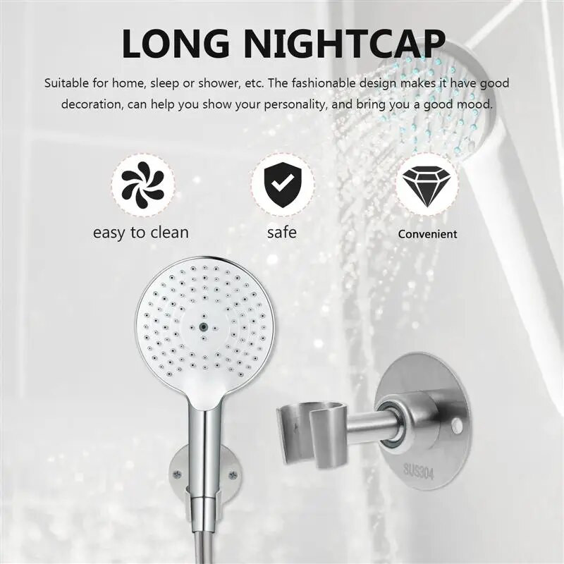 Držač glave tuša Nosač za zidnu montažu Podesivi set Ljepilo za kupaonicu Okretni ručni štapić od nehrđajućeg čelika