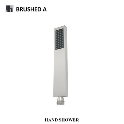 Šlifuotas / matinis juodas / pilkas / šlifuotas auksinis kvadratas 304 nerūdijančio plieno rankinis aukšto slėgio dušo galvutės dušo priedai