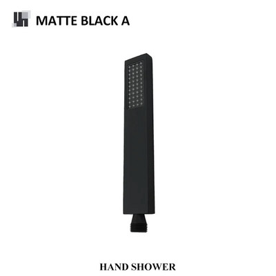 Šlifuotas / matinis juodas / pilkas / šlifuotas auksinis kvadratas 304 nerūdijančio plieno rankinis aukšto slėgio dušo galvutės dušo priedai