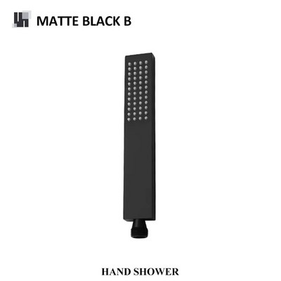 Šlifuotas / matinis juodas / pilkas / šlifuotas auksinis kvadratas 304 nerūdijančio plieno rankinis aukšto slėgio dušo galvutės dušo priedai