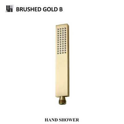 Šlifuotas / matinis juodas / pilkas / šlifuotas auksinis kvadratas 304 nerūdijančio plieno rankinis aukšto slėgio dušo galvutės dušo priedai