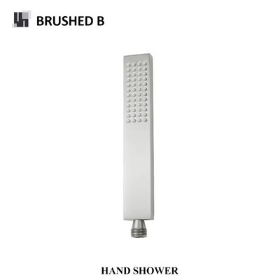 Šlifuotas / matinis juodas / pilkas / šlifuotas auksinis kvadratas 304 nerūdijančio plieno rankinis aukšto slėgio dušo galvutės dušo priedai