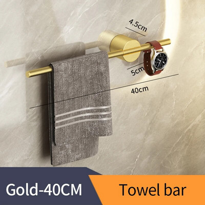 Juodas rankšluosčių laikiklis nerūdijančio plieno vonios rankšluosčių kabykla vandeniui atspari rankšluosčių laikiklis SS auksinė lentyna lentynų priedai 811783