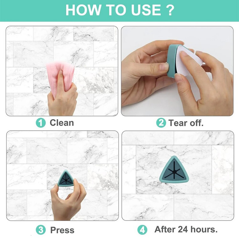 Δεν απαιτείται διάτρηση Τριγωνική θήκη για πετσέτες Grabber Μπάνιο Κουζίνα Αποθήκευση ράφι κρεμαστός τοίχος Γάντζος για πετσέτες χειρός