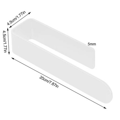Fürdőszoba átlátszó akril törülközőtartó, ingyenes lyukasztó WC-tartó Fürdőszoba törülközőtartó egysaru akasztórúd toronyakasztó