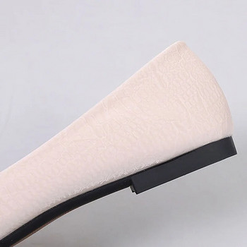 2024 Елегантни пролетни дамски дамски метални квадратни пръсти Kawaii Lady Designer Barefoot Flats Монтиращи черни Лолита Розови парти обувки Mary Jane
