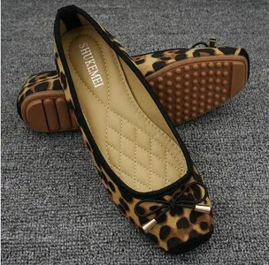 Velike cipele za čamce Ženske 2023. Proljeće Jesen Nove Ravne ravne cipele s leopard uzorkom Plitke ženske cipele Korejska modna uredska mokasina