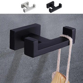 Rozsdamentes acél kampó nélküli lyukasztó dupla alakú kampó konyhai fürdőszobai szekrény ajtóhoz Hátsó típusa kabát törülköző akasztó