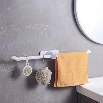 Σχάρα για πετσέτες χωρίς τρύπημα Απλή οικιακή μπάνια Παντόφλα ράφι Τουαλέτα Πλαστική οργάνωση αποθήκευσης Μοντέρνο απλό στυλ