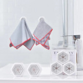 Αυτοκόλλητη βάση για πετσέτες Ράφι τοίχου με κορόιδο πανί Γάντζος για αποθήκευση Κρεμάστρα για πετσέτες χειρός Πετσέτες Πετσέτες Μπάνιο Κουζίνα