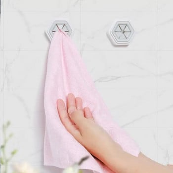 Αυτοκόλλητη βάση για πετσέτες Ράφι τοίχου με κορόιδο πανί Γάντζος για αποθήκευση Κρεμάστρα για πετσέτες χειρός Πετσέτες Πετσέτες Μπάνιο Κουζίνα
