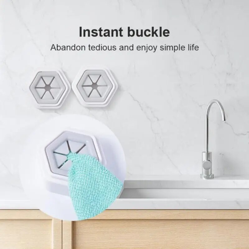 Αυτοκόλλητη βάση για πετσέτες Ράφι τοίχου με κορόιδο πανί Γάντζος για αποθήκευση Κρεμάστρα για πετσέτες χειρός Πετσέτες Πετσέτες Μπάνιο Κουζίνα