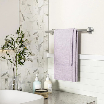 304 ράβδος πετσετών από ανοξείδωτο ατσάλι Μονό πόλο Μπάνιο για πετσέτες Μπάρα πετσετών μπάνιου 12/ 16 ιντσών πετσέτα για διακόσμηση σπιτιού μπάνιου