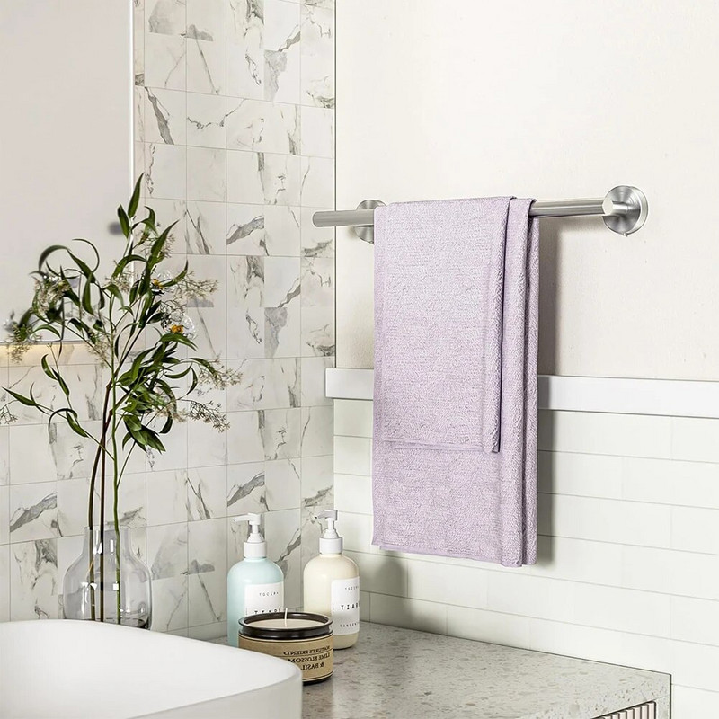 304 käterätikuivati roostevabast terasest ühe poolusega vannitoa rätikuriiul Vannitoa käterätikuivati 12/16 tolline käterätikuivati vannitoa sisekujunduseks