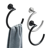 Fürdőszoba kézi törölköző tartó Kerek fürdőlepedő tartó rozsdamentes acél lyukasztó stílusú modern fürdőszoba WC konyhai tároló tartó