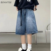 Farmer amerikai retro térdig érő rövidnadrág Női Nyári divat Szabadidő Egyszerű, magas derekú, egyenes utcai viselet női elegáns