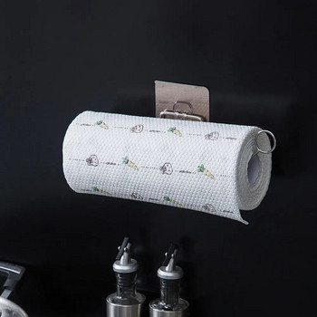 Δαχτυλίδι για πετσέτες χεριών Οργανωτής μπάνιου χωρίς διάτρηση σε ρολό χαρτί ράφι Αποθήκευση θήκη για πετσέτες Σχάρες τοίχου