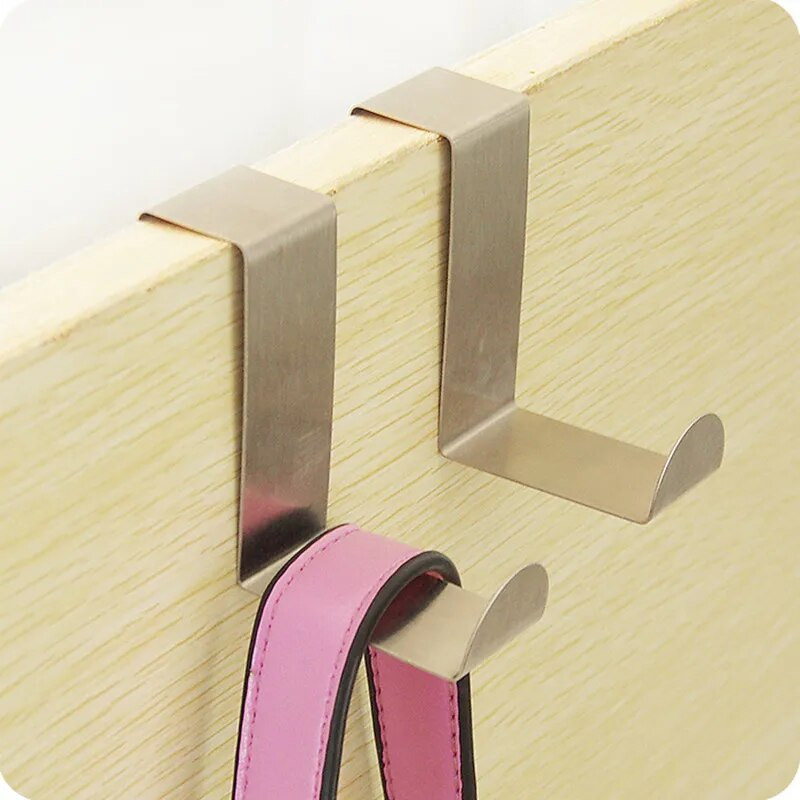 2 vnt., Nerūdijančio plieno „Zness“ durų kablio rankšluosčių laikiklis, kepurių laikiklis, skirtas vonios kambariui, namų saugojimo apdaila, vonios rankšluosčių rankšluosčių juosta