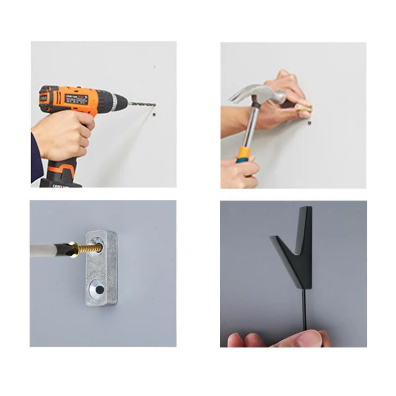 Metalne mat zidne kuke Kupaonski dodaci Kukice za kapute Kukica za ručnike Kreativna za ključ Torba za šešir Kućna ukrasna kuka