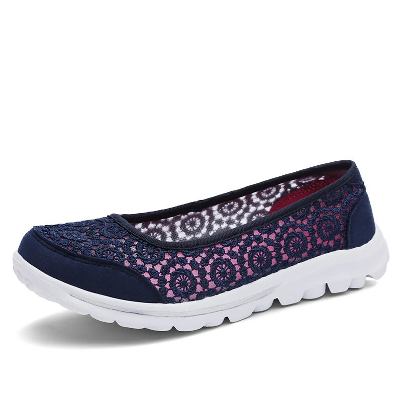 CEYANEAOWElegantne ženske cipele od čipke, šuplje prozračne vezene ravne cipele, udobne Zapatos Planos Mujer1354