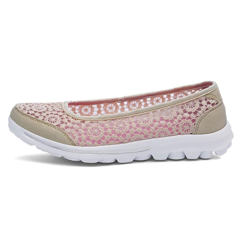 CEYANEAOWElegantne ženske cipele od čipke, šuplje prozračne vezene ravne cipele, udobne Zapatos Planos Mujer1354